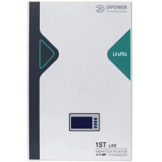 Акумулятор Dipower LiFePO4, Wall Mounted 51,2V 100AH, 5120W*h літій-залізо-фосфатний акумулятор 